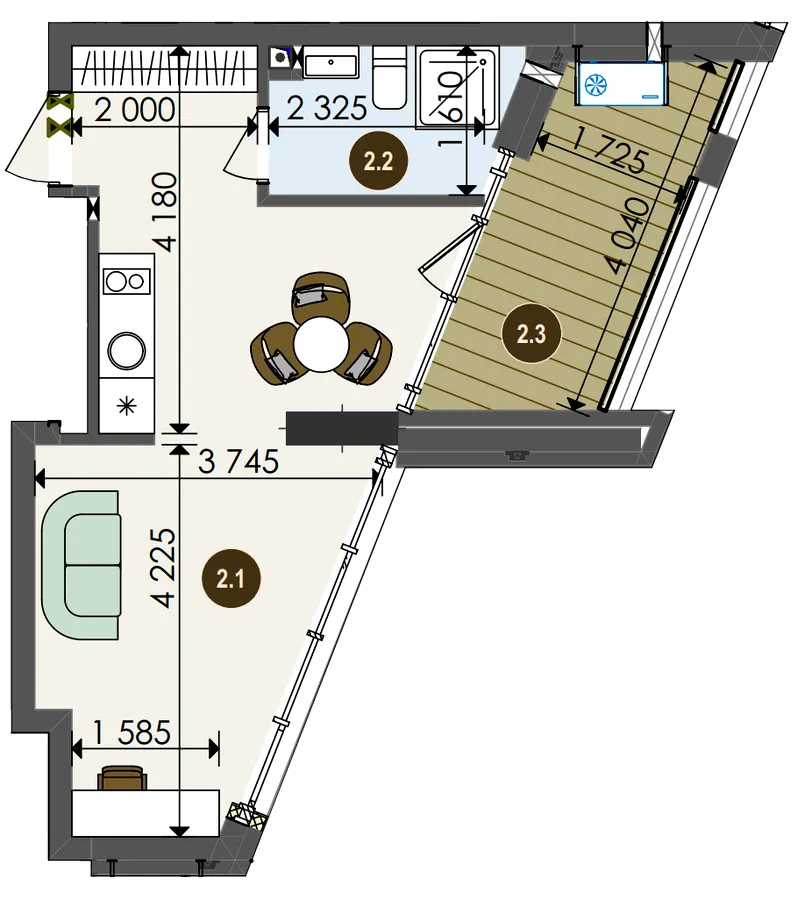 ЖК Chalet — 31.5 м²