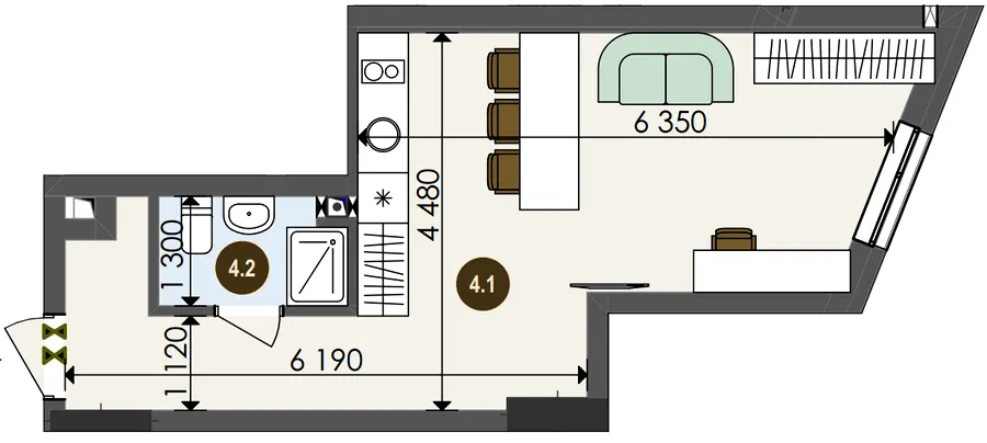ЖК Chalet — 30.6 м²