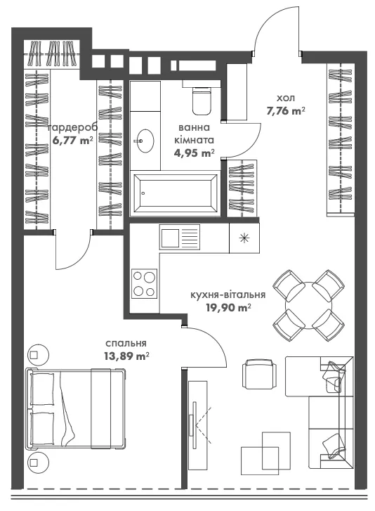 THE ONE — 53.3 м²