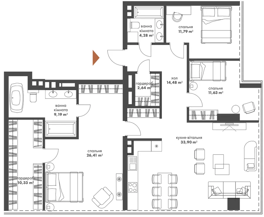 THE ONE — 124.7 м²