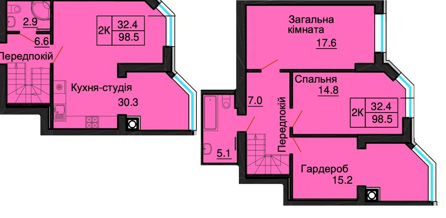 ЖК София Резиденс — 98.5 м²