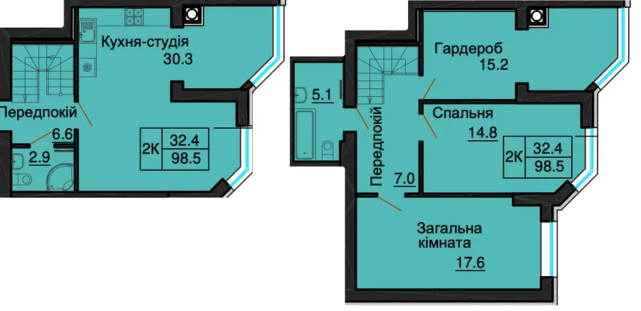 ЖК София Резиденс — 98.5 м²