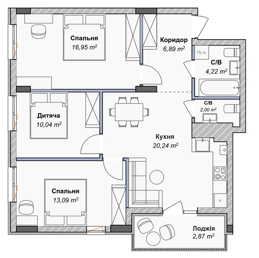 ЖК Residence 31 — 76.6 м²