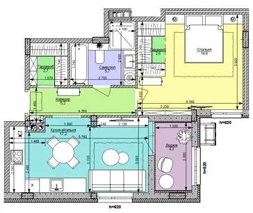 ЖК Файна Таун — 52.3 м²