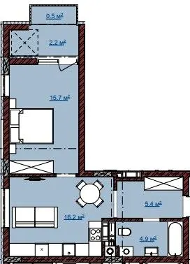 ЖК TERRA M — 44.9 м²