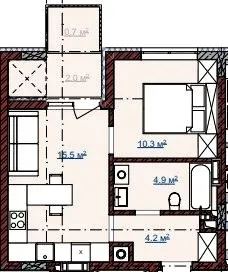 ЖК TERRA M — 37.6 м²