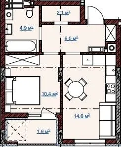 ЖК TERRA M — 39.9 м²