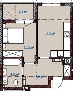 ЖК TERRA M — 39.4 м²