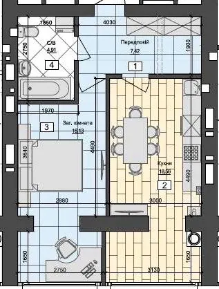 ЖК Флагман Затишний — 47 м²