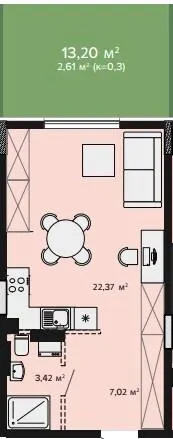 ЖК SOFIhome — 35.4 м²