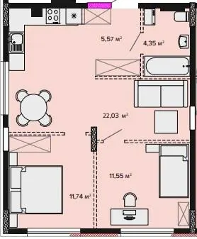 ЖК SOFIhome — 55.2 м²