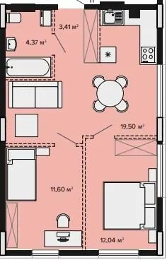 ЖК SOFIhome — 50.9 м²