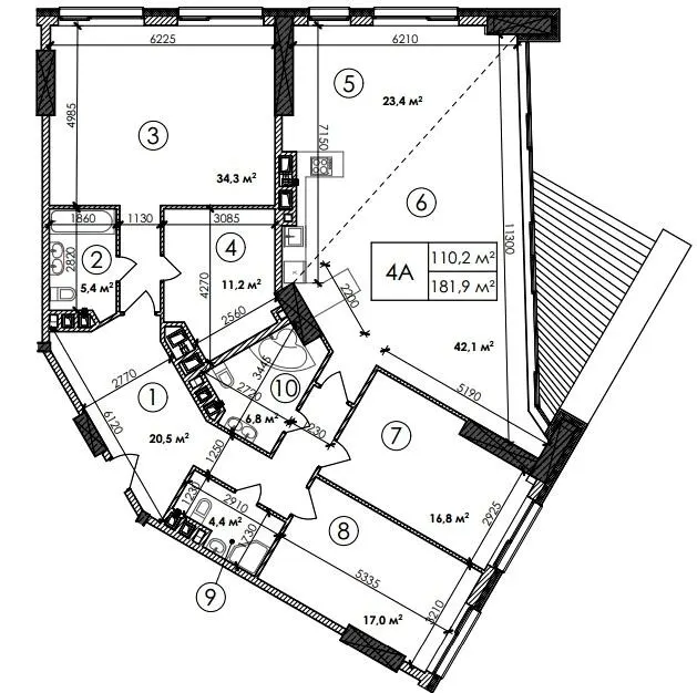 ЖК Manhattan city — 183.8 м²