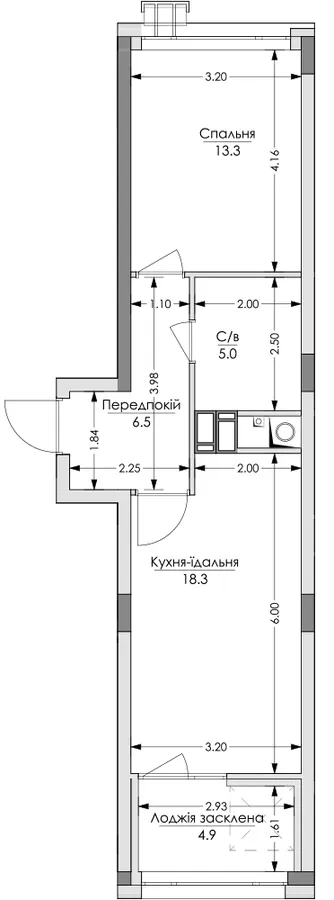 ЖК Lypynsky — 48 м²