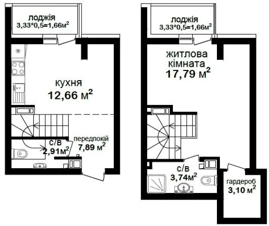 ЖК Феофанія City — 51.4 м²