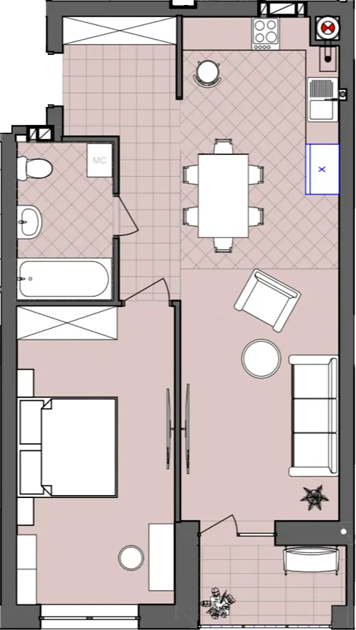 ЖК Eco Park Truskavets — 55.1 м²