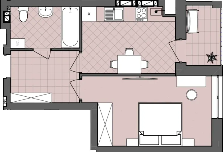 ЖК Eco Park Truskavets — 37.7 м²