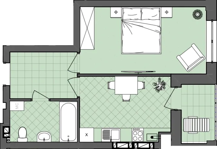 ЖК Eco Park Truskavets — 37.8 м²