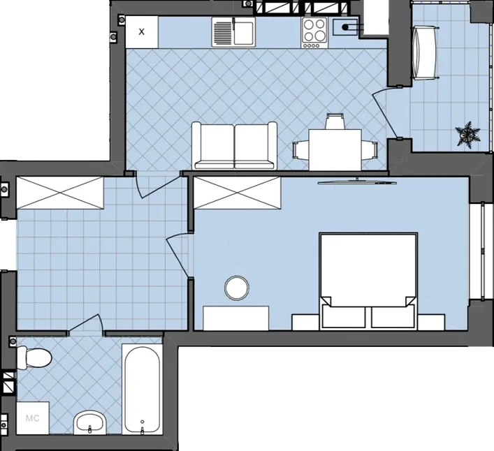 ЖК Eco Park Truskavets — 42.7 м²