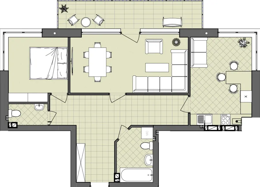 ЖК Eco Park Truskavets — 70.4 м²