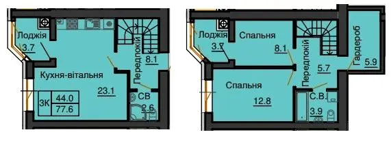 ЖК София Резиденс — 77.6 м²