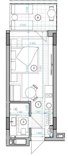 Апарт-комплекс ESCAPE City — 28.7 м²