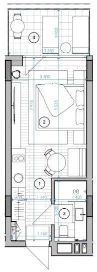 Апарт-комплекс ESCAPE City — 28.7 м²