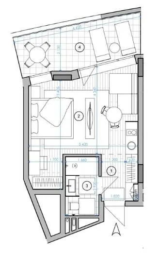 Апарт-комплекс ESCAPE City — 40.4 м²
