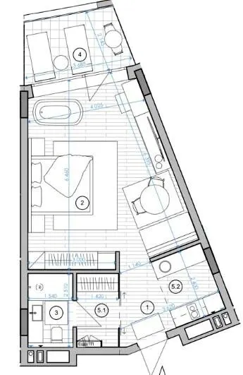 Апарт-комплекс ESCAPE City — 49.7 м²