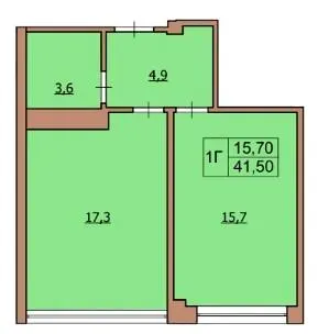 Клубний будинок Barkey — 40.9 м²