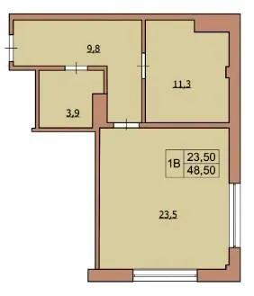 Клубний будинок Barkey — 48.1 м²
