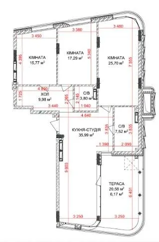 Клубний будинок Ідеаліст — 122.2 м²