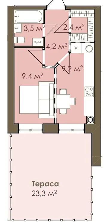 ЖК Smart Residence — 36.7 м²