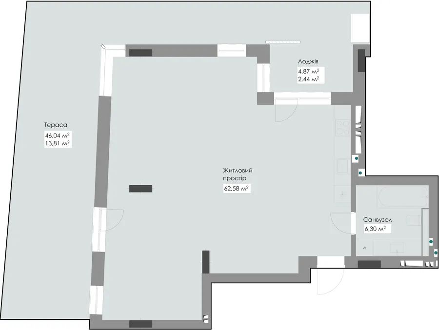 ЖК Novem — 85.1 м²