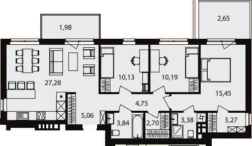 ЖК Novolit — 91.7 м²