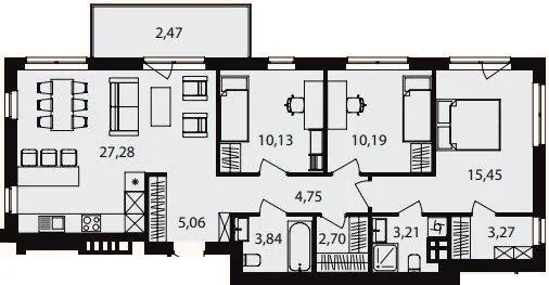 ЖК Novolit — 88.4 м²