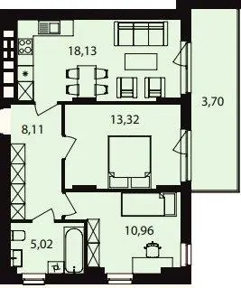 ЖК Novolit — 59.2 м²