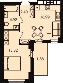 ЖК Novolit — 41.5 м²