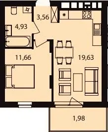 ЖК Novolit — 41.8 м²
