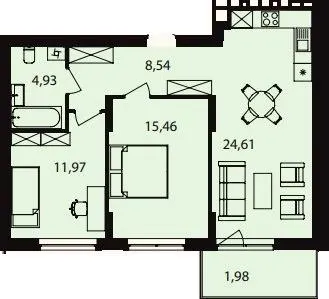 ЖК Novolit — 67.5 м²