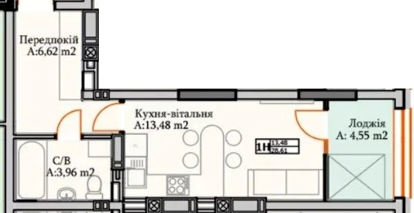 ЖК Green Life — 28.6 м²