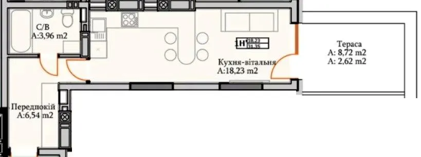 ЖК Green Life — 31.4 м²