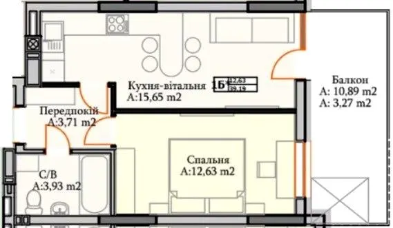 ЖК Green Life — 39.2 м²