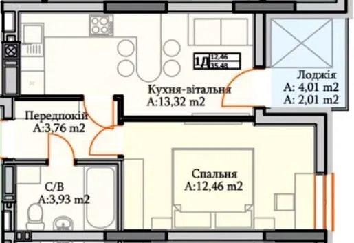ЖК Green Life — 35.5 м²