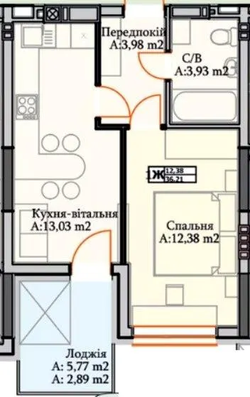 ЖК Green Life — 36.2 м²