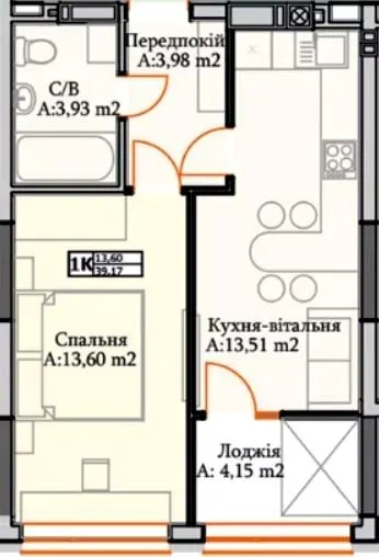 ЖК Green Life — 39.2 м²
