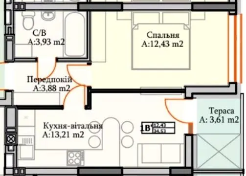 ЖК Green Life — 34.5 м²