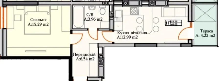 ЖК Green Life — 40.1 м²