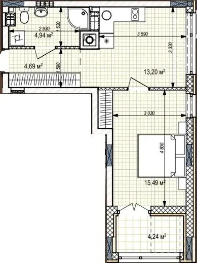 ЖК Estet Hill — 42.6 м²