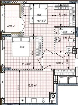 2-кімнатна квартира, 59 м², Крюківщина — фото 1
